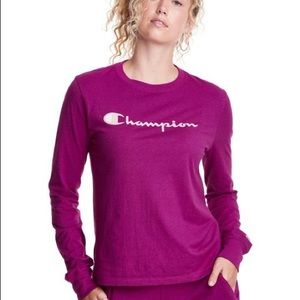 Champion
Women's Purple Classic Long-sleeve Tee size M